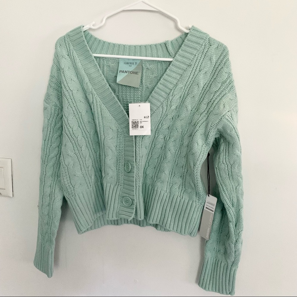Cable knit cardigan